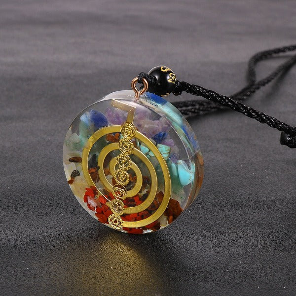 Orgonite Stone Pendant & Necklace for Men and Women Protection Meditation