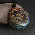Orgonite Stone Pendant & Necklace for Men and Women Protection Meditation