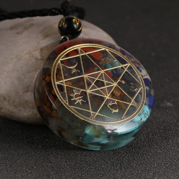 Orgonite Stone Pendant & Necklace for Men and Women Protection Meditation