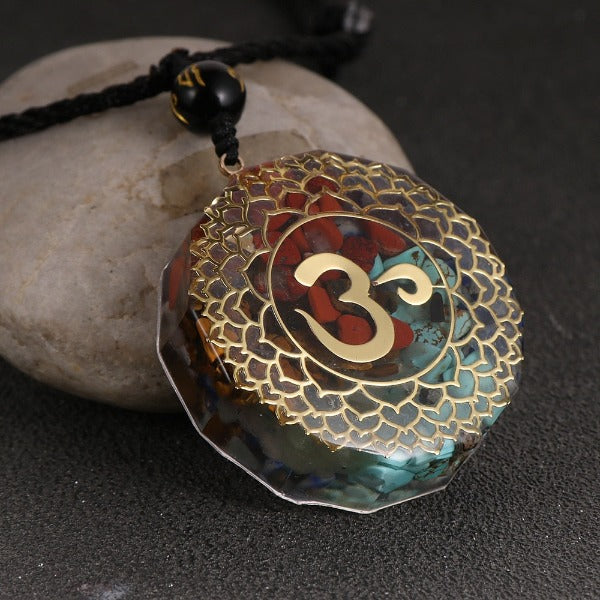 Orgonite Stone Pendant & Necklace for Men and Women Protection Meditation