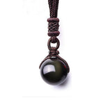 "Sphere" Pendant in Golden Obsidian Energy Shield 