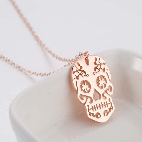Pendentif Tête de Mort Or or rose