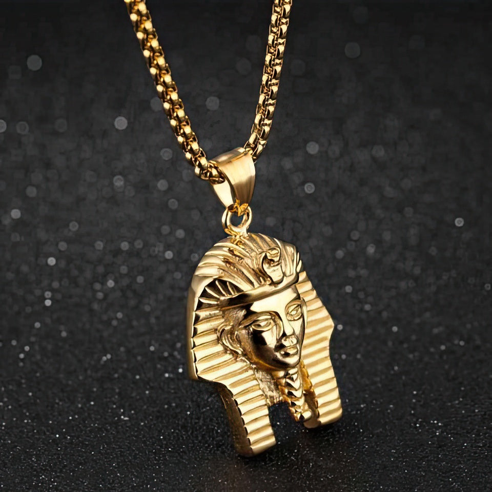 Pharaoh Head Pendant Gold