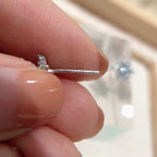 Small Silver Snowflake Earrings for Women