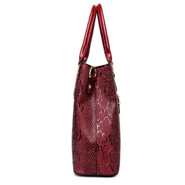 Bordeaux Leather Tote Bag