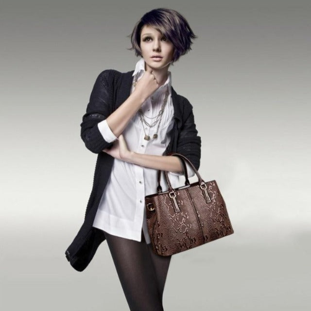 Sac Cabas en Cuir Marron