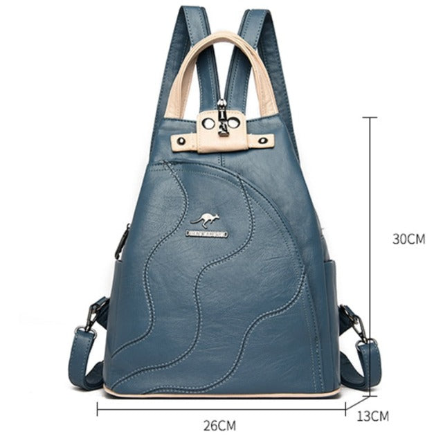 White Leather Crossbody Bag for Women