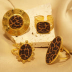 Set of Ethnic Style Leopard Ring Bands