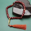 Tasbih Long 33 Perles noir - chapelet de prière musulman rouge