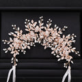 Gold Floral Wedding Tiara for Women